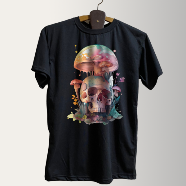 Calavera y hongos